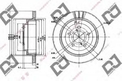 DJ PARTS bd2020 -  Тормозной диск